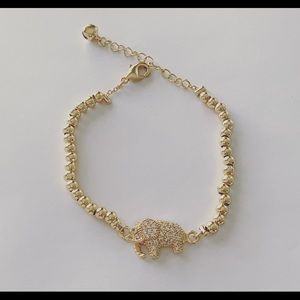 Gold Plated Elephant Bracelet